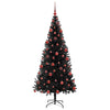 Juletre med 300 LED med stativ Svart 180 cm PVC