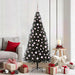 Juletre med 300 LED med stativ Svart 180 cm PVC