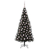 Juletre med 300 LED med stativ Svart 180 cm PVC