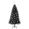 Juletre med 300 LED med stativ Svart 180 cm PVC