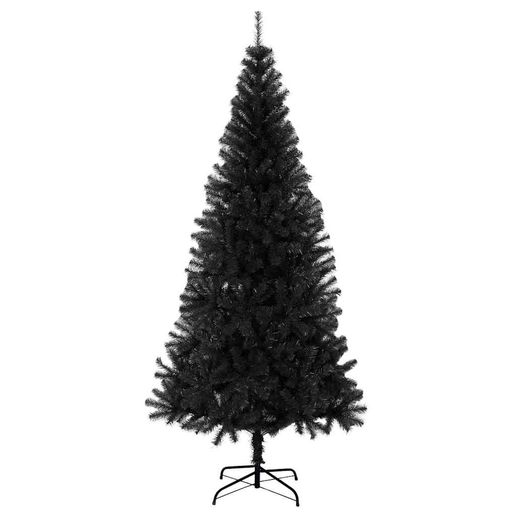 Juletre med 300 LED med stativ Svart 180 cm PVC