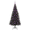 Juletre med 300 LED med stativ Svart 180 cm PVC