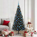 Juletre med 300 LED med stativ Svart 180 cm PVC