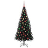 Juletre med 300 LED med stativ Svart 180 cm PVC