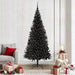 Juletre med 300 LED med stativ Svart 210 cm PVC vidaXL