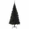 Juletre med 300 LED med stativ Svart 210 cm PVC