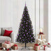 Juletre med 300 LED med stativ Svart 210 cm PVC vidaXL