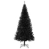 Juletre med 300 LED med stativ Svart 210 cm PVC