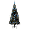 Juletre med 300 LED med stativ Svart 210 cm PVC