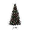 Juletre med 300 LED med stativ Svart 210 cm PVC