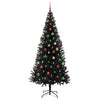 Juletre med 300 LED med stativ Svart 210 cm PVC