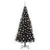 Juletre med 300 LED med stativ Svart 240 cm PVC