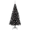 Juletre med 300 LED med stativ Svart 240 cm PVC