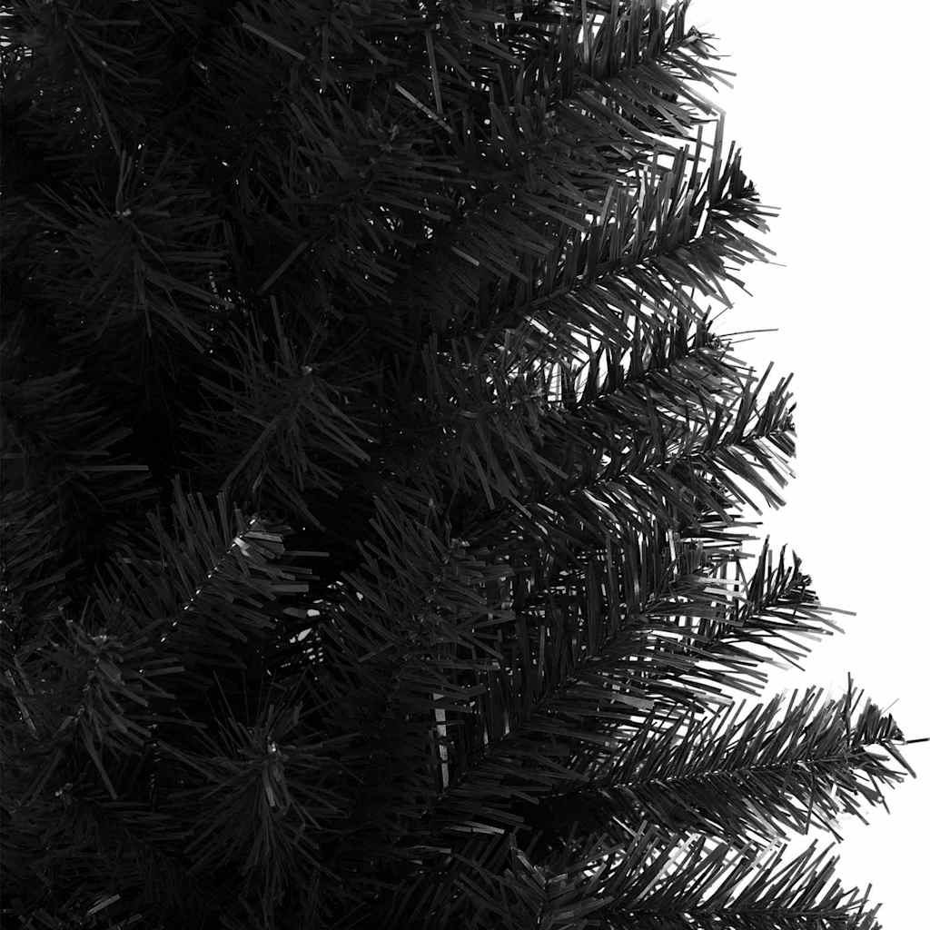 Juletre med 300 LED med stativ Svart 240 cm PVC vidaXL