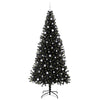 Juletre med 300 LED med stativ Svart 240 cm PVC