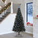 Juletre med 300 LED med stativ Svart 240 cm PVC vidaXL