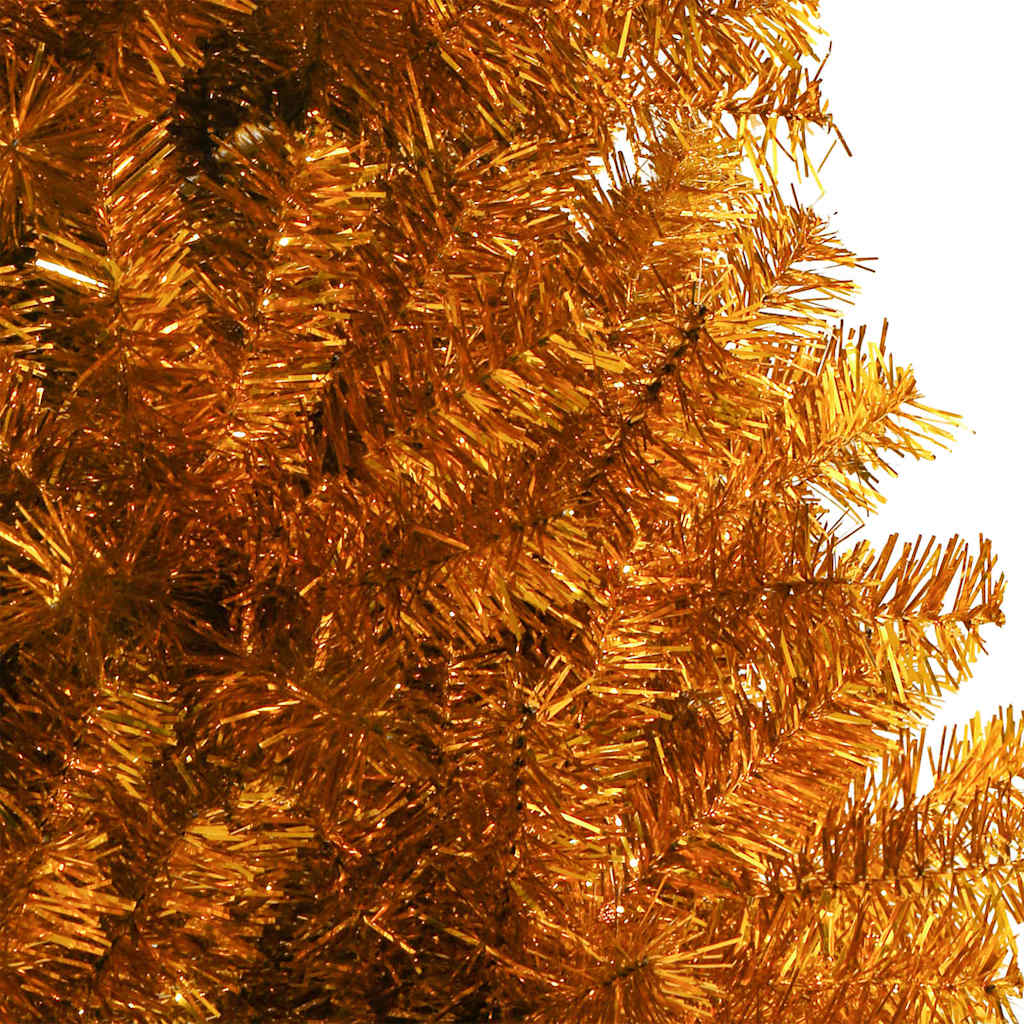 Juletre med 150 LED med stativ Gull 120 cm PET