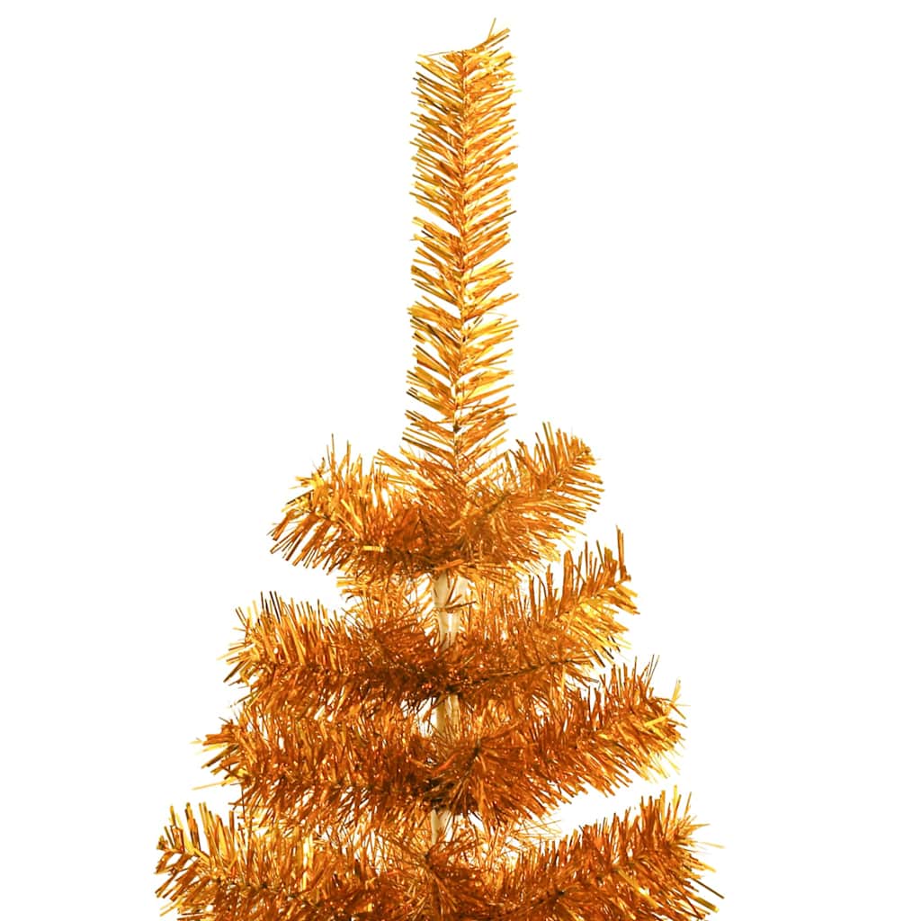 Juletre med 150 LED med stativ Gull 120 cm PET