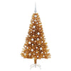 Juletre med 150 LED med stativ Gull 120 cm PET