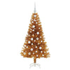 Juletre med 150 LED med stativ Gull 120 cm PET