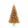 Juletre med 150 LED med stativ Gull 120 cm PET