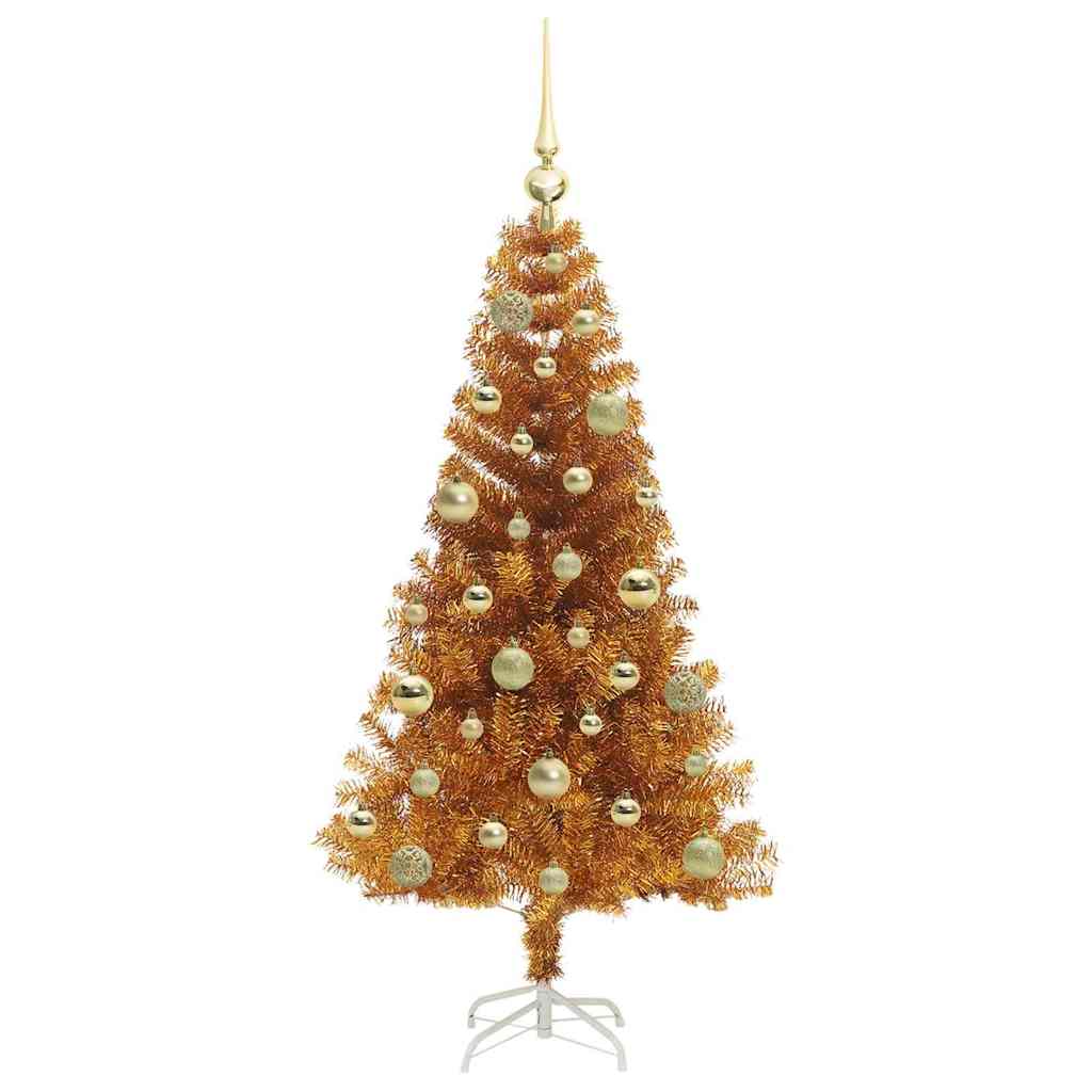 Juletre med 150 LED med stativ Gull 120 cm PET
