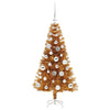 Juletre med 150 LED med stativ Gull 120 cm PET