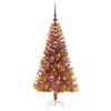 Juletre med 150 LED med stativ Gull 120 cm PET