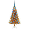 Juletre med 150 LED med stativ Gull 120 cm PET