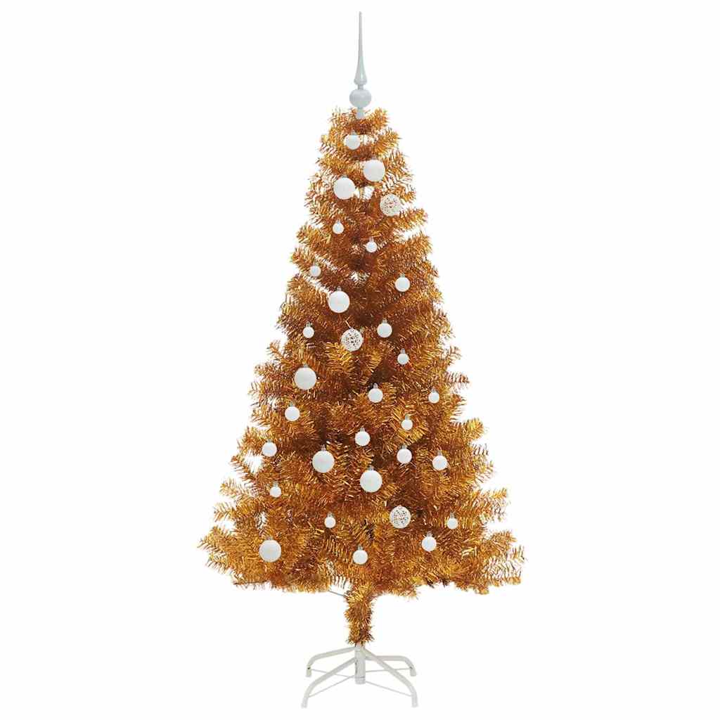 Juletre med 150 LED med stativ Gull 150 cm PET