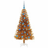 Juletre med 150 LED med stativ Gull 150 cm PET