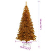 Juletre med 300 LED med stativ Gull 180 cm PET
