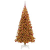Juletre med 300 LED med stativ Gull 180 cm PET