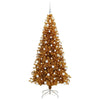 Juletre med 300 LED med stativ Gull 180 cm PET