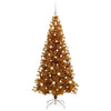 Juletre med 300 LED med stativ Gull 180 cm PET