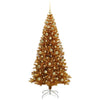 Juletre med 300 LED med stativ Gull 180 cm PET