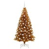 Juletre med 300 LED med stativ Gull 180 cm PET