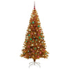 Juletre med 300 LED med stativ Gull 180 cm PET
