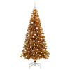 Juletre med 300 LED med stativ Gull 210 cm PET