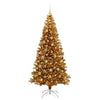 Juletre med 300 LED med stativ Gull 210 cm PET