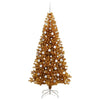 Juletre med 300 LED med stativ Gull 210 cm PET