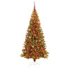 Juletre med 300 LED med stativ Gull 210 cm PET