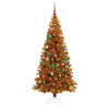 Juletre med 300 LED med stativ Gull 210 cm PET