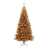 Juletre med 300 LED med stativ Gull 240 cm PET