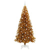 Juletre med 300 LED med stativ Gull 240 cm PET