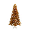 Juletre med 300 LED med stativ Gull 240 cm PET