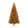 Juletre med 300 LED med stativ Gull 240 cm PET