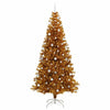 Juletre med 300 LED med stativ Gull 240 cm PET