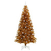 Juletre med 300 LED med stativ Gull 240 cm PET