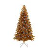 Juletre med 300 LED med stativ Gull 240 cm PET